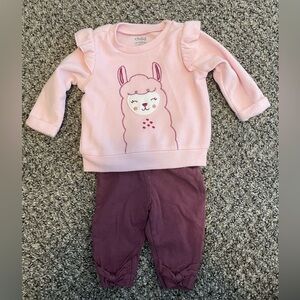 Baby girl sweatshirt set (0-3 months)